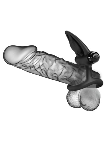 PRETTY LOVE - VIBRATING RING 10 VIBRATIONS BLACK SILICONE