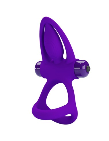 PRETTY LOVE - VIBRATOR RING 10 VIBRATIONS VIOLET SILICONE