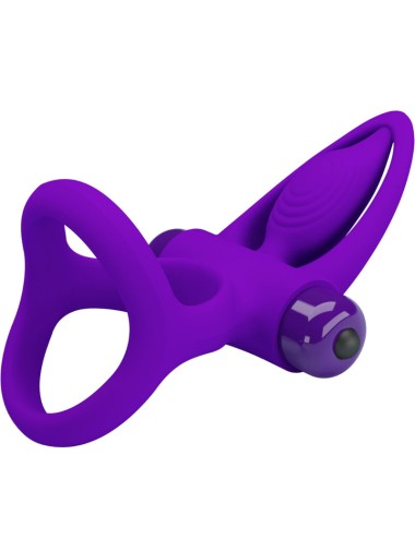 PRETTY LOVE - VIBRATOR RING 10 VIBRATIONS VIOLET SILICONE