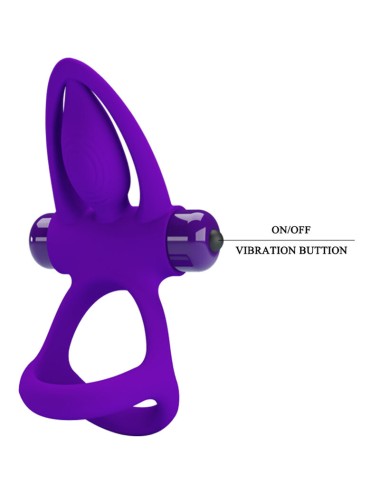 PRETTY LOVE - VIBRATOR RING 10 VIBRATIONS VIOLET SILICONE