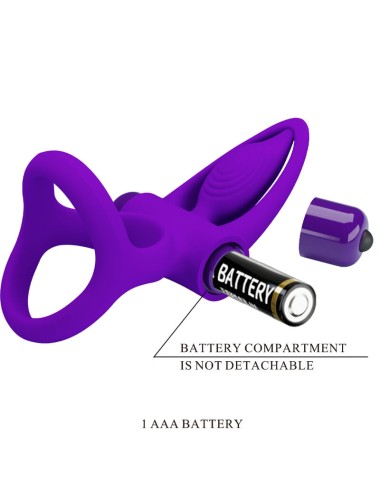 PRETTY LOVE - VIBRATOR RING 10 VIBRATIONS VIOLET SILICONE