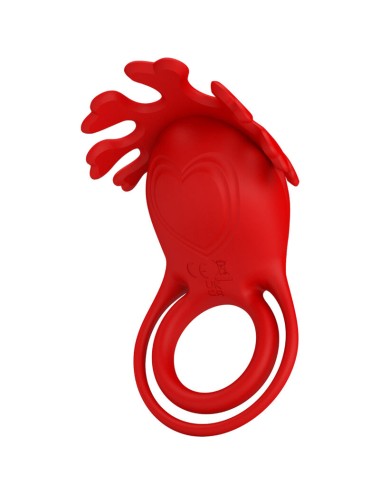 PRETTY LOVE - RUBEN VIBRATOR RING 7 VIBRATIONS SILICONE RED