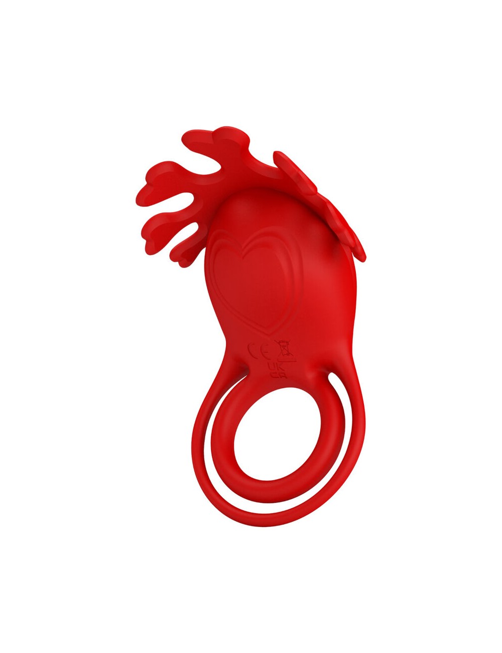 PRETTY LOVE - RUBEN VIBRATOR RING 7 VIBRATIONS SILICONE RED
