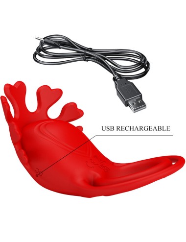 PRETTY LOVE - RUBEN VIBRATOR RING 7 VIBRATIONS SILICONE RED