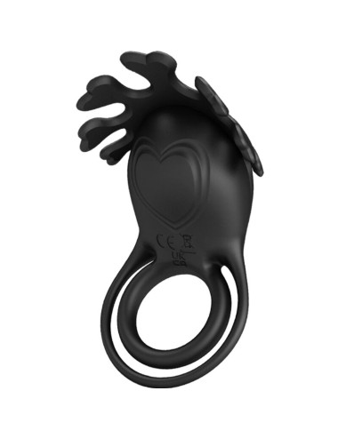 PRETTY LOVE - RUBEN VIBRATOR RING 7 VIBRATIONS BLACK SILICONE