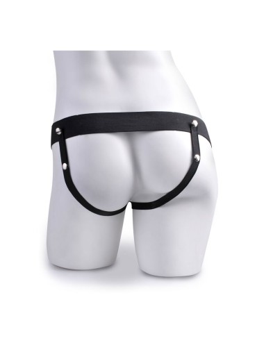 FETISH FANTASY SERIES - ADJUSTABLE HARNESS REALISTIC PENIS WITH BALLS SQUIRTING 19 CM