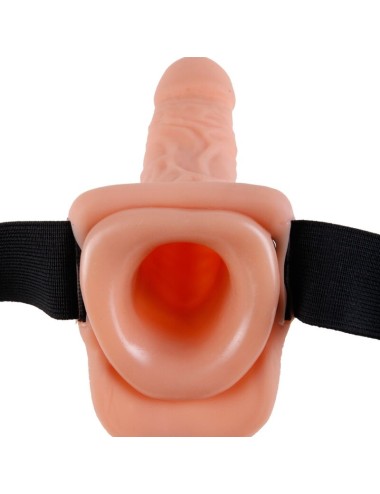 FETISH FANTASY SERIES - ADJUSTABLE HARNESS REMOTE CONTROL REALISTIC PENIS WITH TESTICLES 17.8 CM