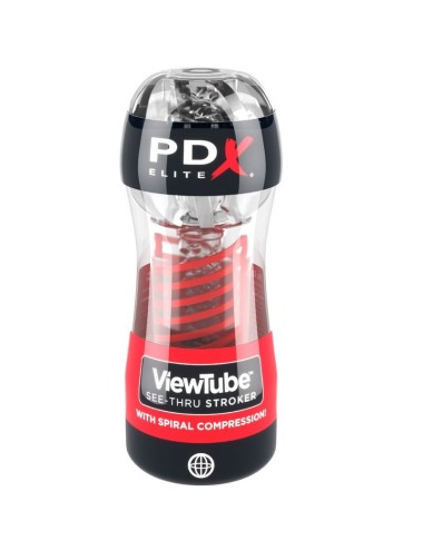 PDX ELITE - STROKER VIEWTUBE 2 SPIRAL COMPRESSION TRANSPARENT