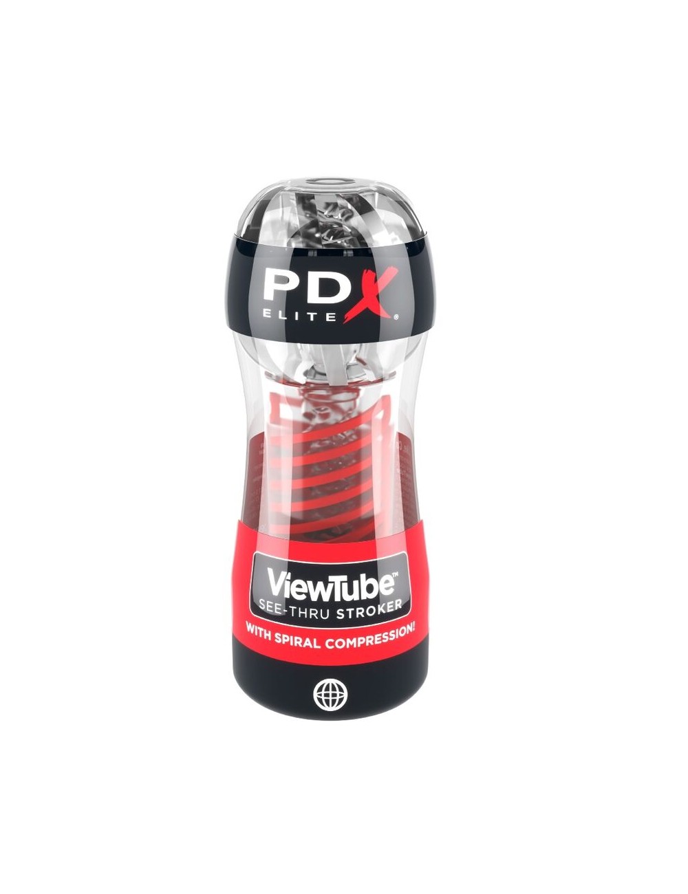 PDX ELITE - STROKER VIEWTUBE 2 SPIRAL COMPRESSION TRANSPARENT PDX ELITE - STROKER VIEWTUBE 2 SPIRAL COMPRESSION TRANSPARENT