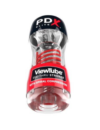 PDX ELITE - STROKER VIEWTUBE 2 SPIRAL COMPRESSION TRANSPARENT