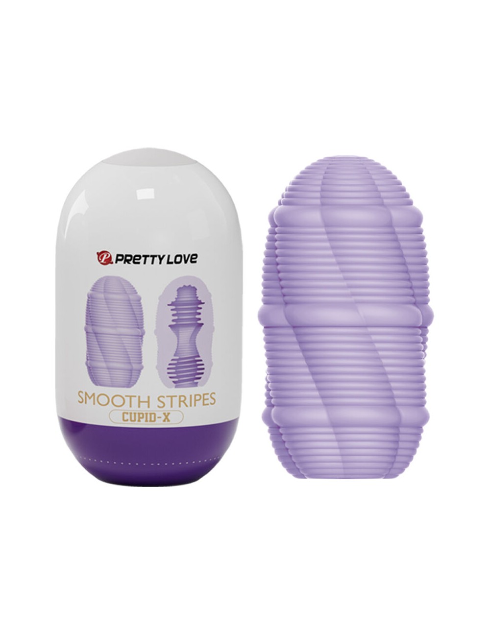 PRETTY LOVE - SMOOTH STRIPES CUPID MASTURBATOR EGG