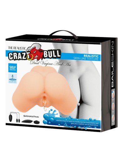 CRAZY BULL - REALISTIC VAGINA AND ANUS SAMANTHA VIBRATOR