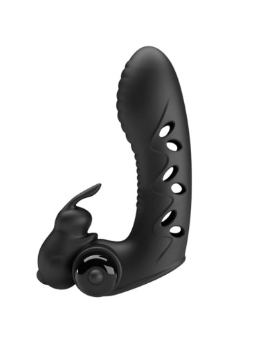 PRETTY LOVE - VANCE BLACK RABBIT VIBRATOR FINGER COVER