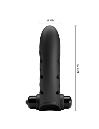 PRETTY LOVE - VANCE BLACK RABBIT VIBRATOR FINGER COVER