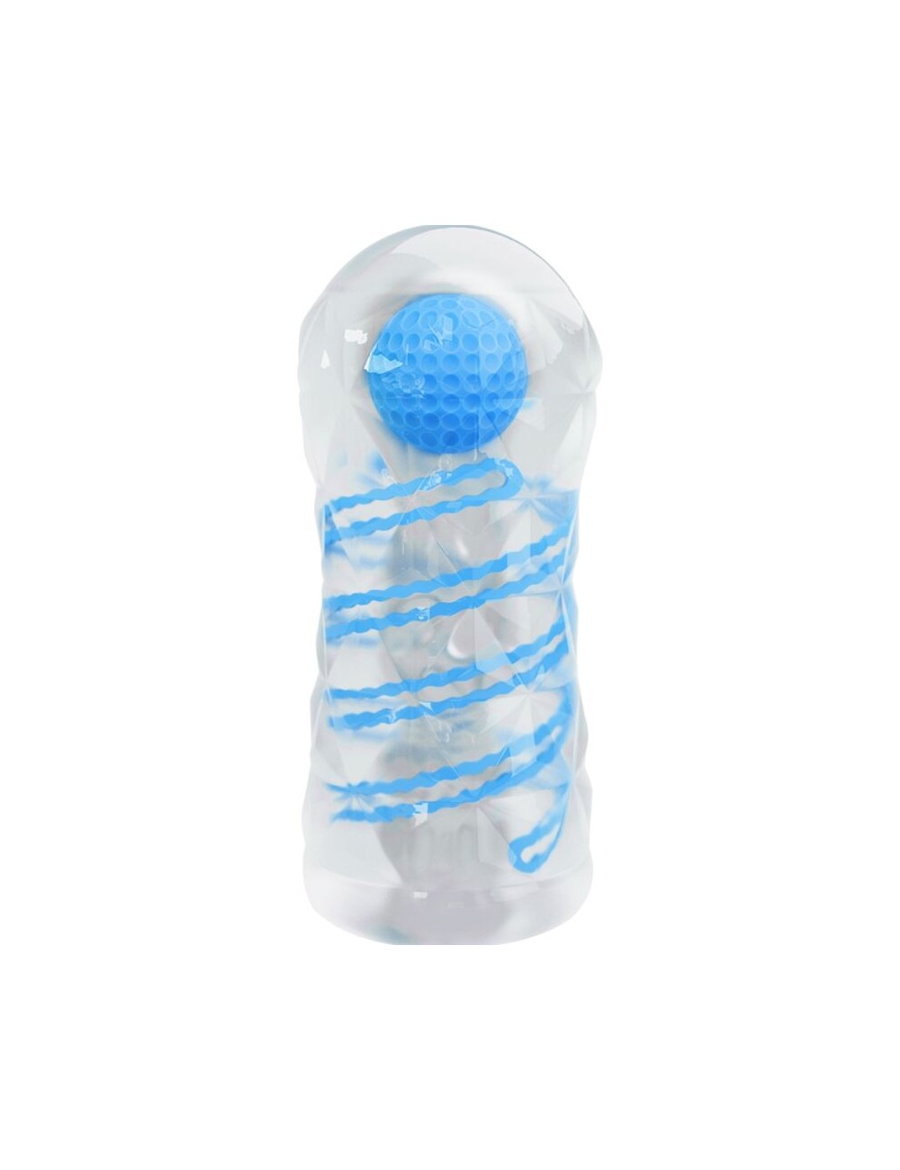 PRETTY LOVE - SMALL MASTURBATOR WITH BLUE SPIRALS PRETTY LOVE - SMALL MASTURBATOR WITH BLUE SPIRALS
