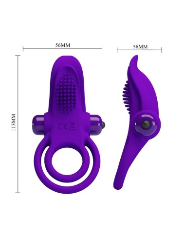 PRETTY LOVE - PURPLE VIBRATING PENIS RING