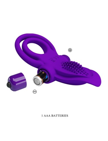 PRETTY LOVE - PURPLE VIBRATING PENIS RING