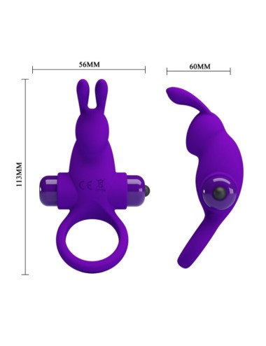 PRETTY LOVE - VIBRATOR RING I RABBIT FOR PURPLE PENIS