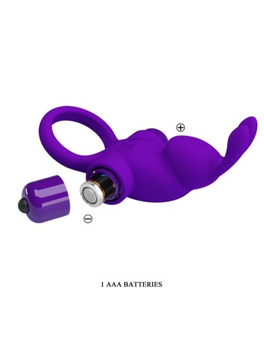 PRETTY LOVE - VIBRATOR RING I RABBIT FOR PURPLE PENIS