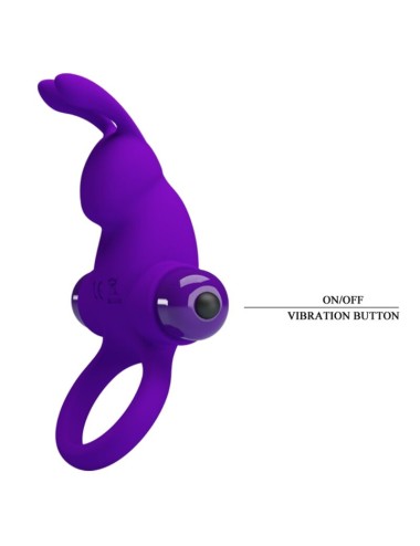 PRETTY LOVE - VIBRATOR RING I RABBIT FOR PURPLE PENIS