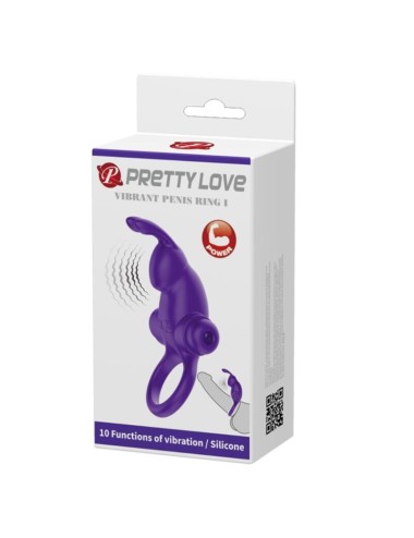 PRETTY LOVE - VIBRATOR RING I RABBIT FOR PURPLE PENIS