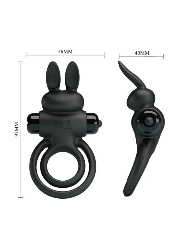 PRETTY LOVE - VIBRATOR III RABBIT RING FOR BLACK PENIS