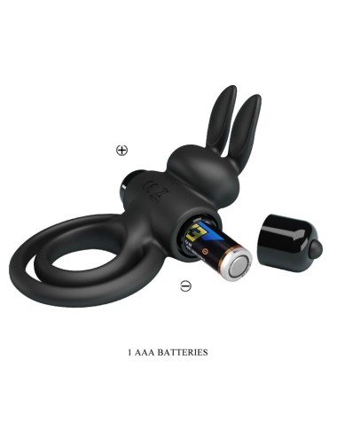 PRETTY LOVE - VIBRATOR III RABBIT RING FOR BLACK PENIS