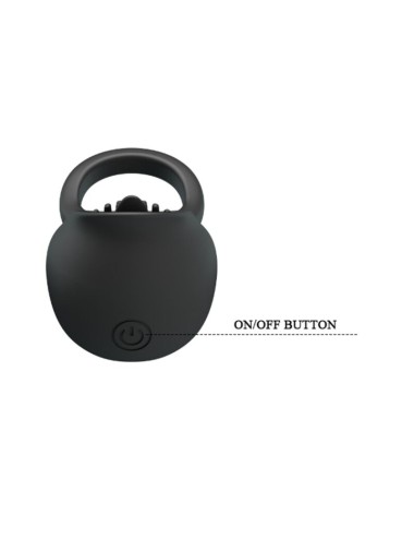 PRETTY LOVE - VIBRATING PENIS RING WITH BLACK TONGUE
