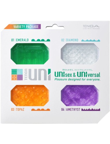 TENGA - UNI VARIETY MASTURBATOR THIMBLE PACK 4 UNITS