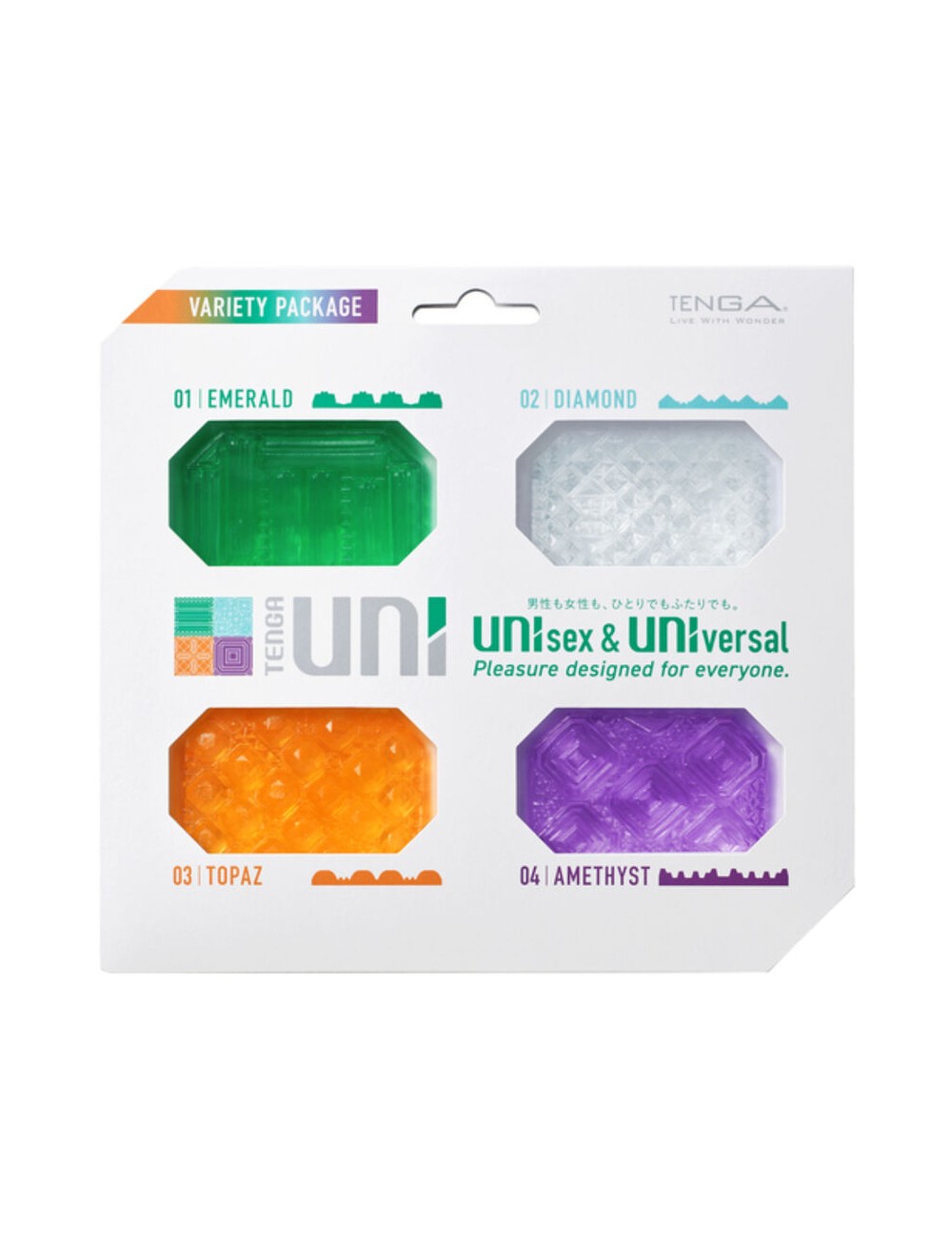 TENGA - UNI VARIETY MASTURBATOR THIMBLE PACK 4 UNITS