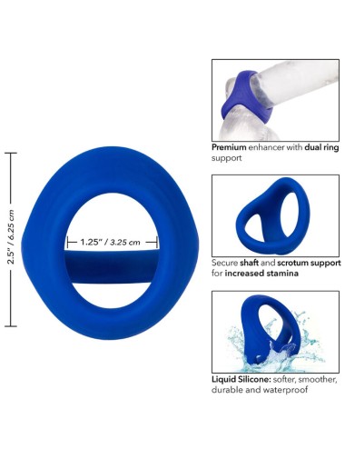 ADMIRAL - COCK BALL DUAL RING BLUE