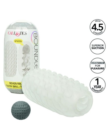 CALIFORNIA EXOTICS - BOUNDLESS REVERSIBLE SQUISHY BALL STROKE YELLOW