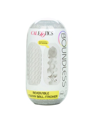 CALIFORNIA EXOTICS - BOUNDLESS REVERSIBLE SQUISHY BALL STROKE YELLOW