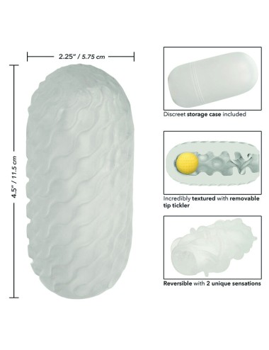 CALIFORNIA EXOTICS - BOUNDLESS REVERSIBLE SQUISHY BALL STROKE GREY