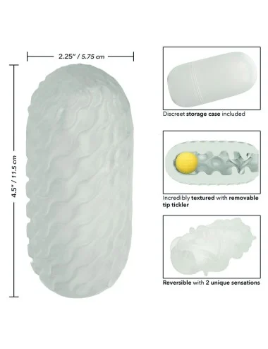 CALIFORNIA EXOTICS - BOUNDLESS REVERSIBLE SQUISHY BALL STROKE GREY