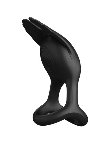 PRETTY LOVE - VIBRANT PENIS RING 7 VIBRATIONS BLACK SILICONE