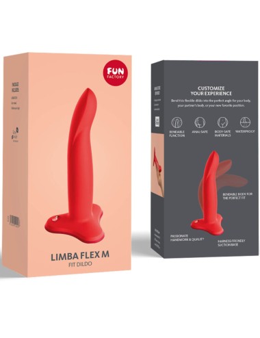 FUN FACTORY - LIMBA FLEXIBLE DILDO RED SIZE M