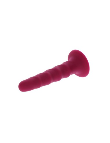 GET REAL - RIBBED DONG 12 CM RED
