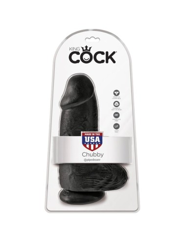 KING COCK - CHUBBY REALISTIC PENIS 23 CM BLACK