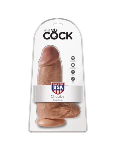KING COCK - CHUBBY REALISTIC PENIS 23 CM CARAMEL
