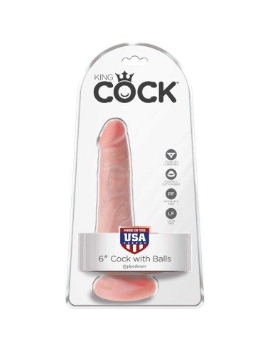 KING COCK - REALISTIC PENIS WITH BALLS 13.5 CM LIGHT