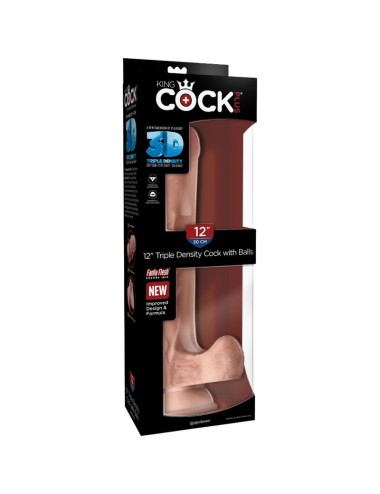 KING COCK - REALISTIC PENIS WITH BALLS 3D 24.8 CM LIGHT