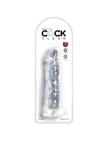 KING COCK - CLEAR REALISTIC PENIS 19.7 CM TRANSPARENT
