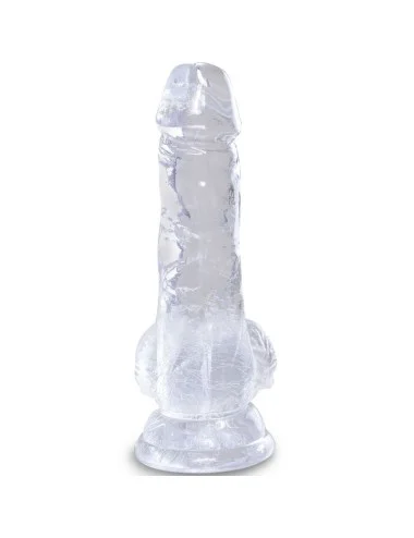KING COCK - CLEAR REALISTIC PENIS WITH BALLS 10.1 CM TRANSPARENT