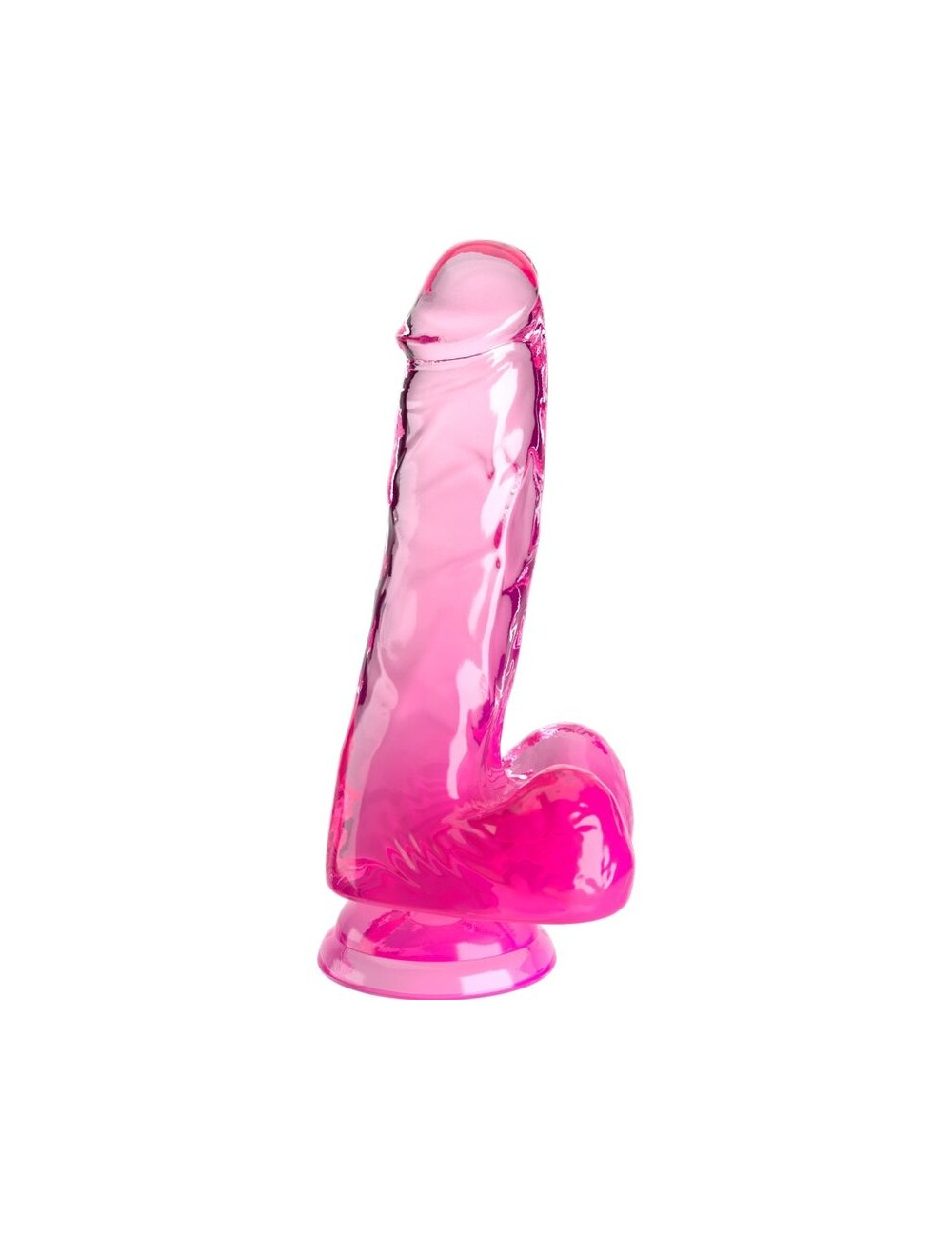 KING COCK - CLEAR REALISTIC PENIS WITH BALLS 13.5 CM PINK KING COCK - CLEAR REALISTIC PENIS WITH BALLS 13.5 CM PINK