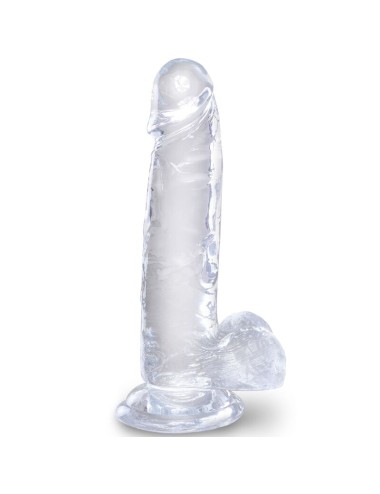 KING COCK - CLEAR REALISTIC PENIS WITH BALLS 15.2 CM TRANSPARENT