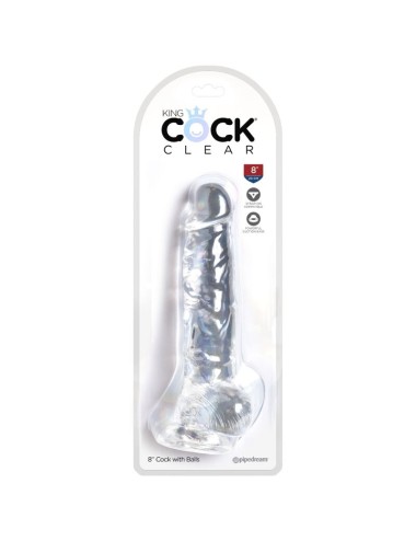 KING COCK - CLEAR REALISTIC PENIS WITH BALLS 16.5 CM TRANSPARENT
