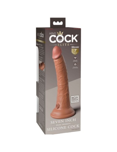 KING COCK - ELITE REALISTIC SILICONE DILDO 17.8 CM CARAMEL