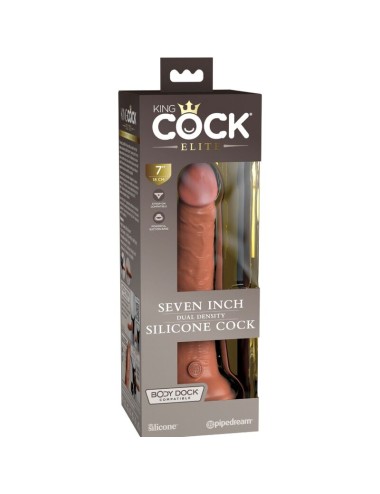 KING COCK - ELITE REALISTIC SILICONE DILDO 17.8 CM CARAMEL