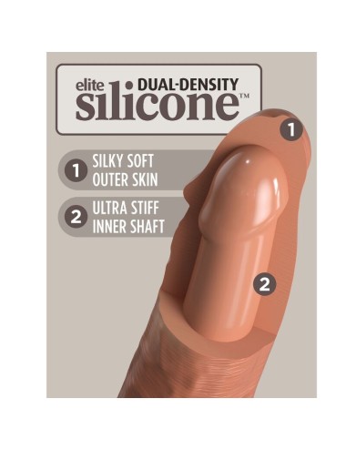 KING COCK - ELITE REALISTIC SILICONE DILDO 20.3 CM CARAMEL